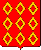 De gueules à neuf macles d'or posés 3,3,3